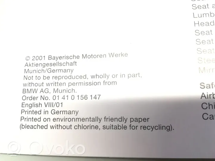 BMW 3 E46 Omistajan huoltokirja --