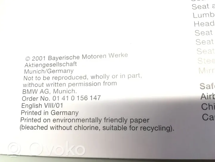 BMW 3 E46 Carnet d'entretien d'une voiture --