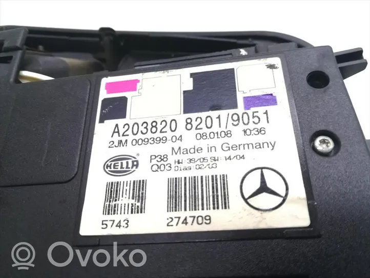 Mercedes-Benz CLC CL203 Illuminazione sedili anteriori A2038208201