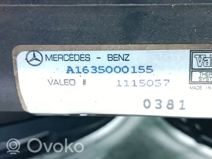 Mercedes-Benz ML W163 Convogliatore ventilatore raffreddamento del radiatore A1635000155