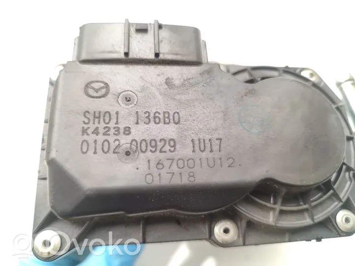 Mazda 3 III Sähköinen kaasuttimen ilmaläppärunko SH01-136B0