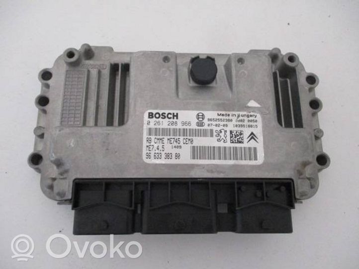 Peugeot 1007 Komputer / Sterownik ECU silnika 9663338380