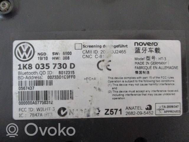 Volkswagen Tiguan Bluetoothin ohjainlaite/moduuli 1K8035730D