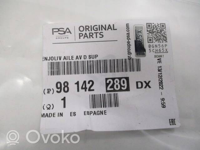 Peugeot 3008 II Listwa / Nakładka na błotnik przedni 98142289