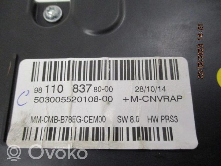 Citroen C4 Grand Picasso Compteur de vitesse tableau de bord 9805075580