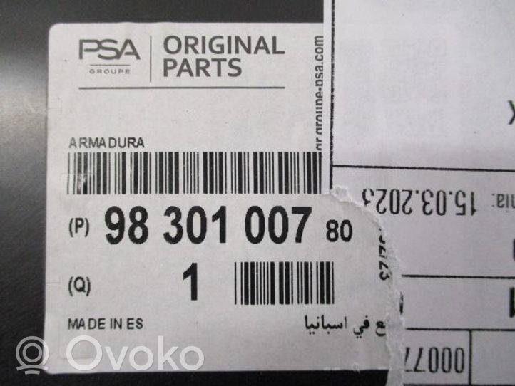 Opel Combo E Staffa di rinforzo montaggio del paraurti anteriore 9830100780 98 30 10 07 80