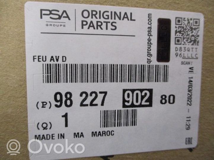 Citroen C3 Aircross Światło przeciwmgłowe przednie 9822790280