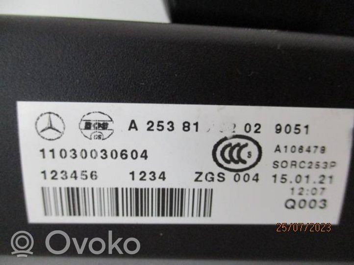 Mercedes-Benz GLC C253 Copertura ripiano portaoggetti A2538109703