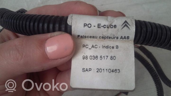 Citroen C4 III e-C4 Cablaggio del sensore di parcheggio (PDC) 9803651780