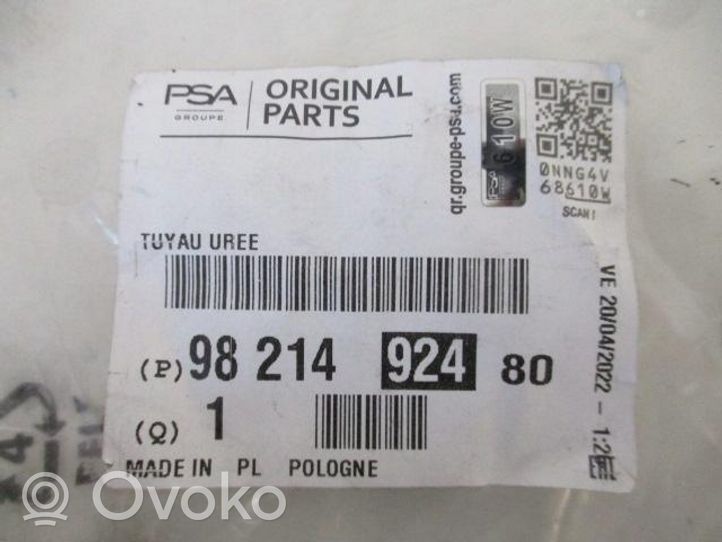 Citroen C5 Aircross Tube de remplissage AdBlue 9821492480