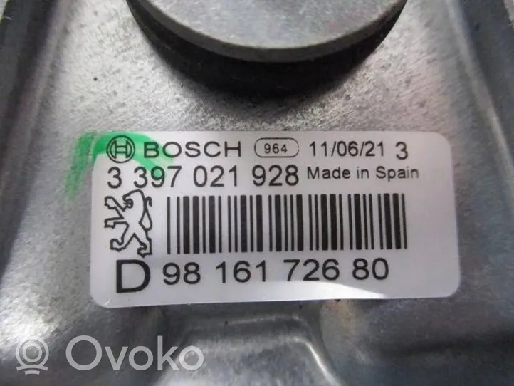 Peugeot 508 Etupyyhkimen vivusto ja moottori 9816172680