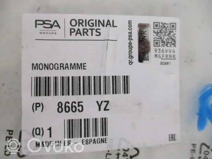 Peugeot Expert Valmistajan merkki/mallikirjaimet 8665YZ