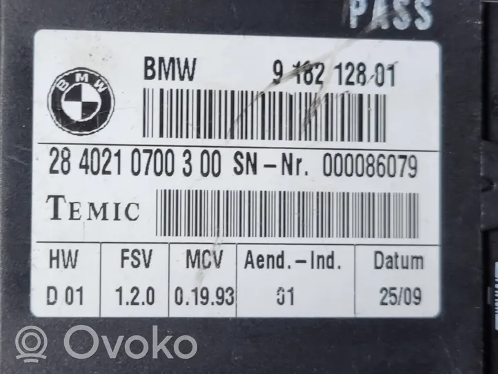 BMW 5 E60 E61 Modulo di controllo sedile 9182128