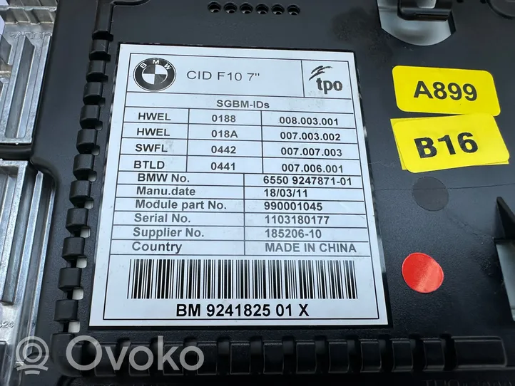 BMW 5 F10 F11 Panel / Radioodtwarzacz CD/DVD/GPS 9241825