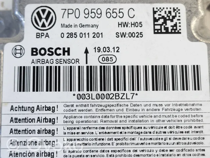 Volkswagen Touareg II Sterownik / Moduł Airbag 7P0959655C