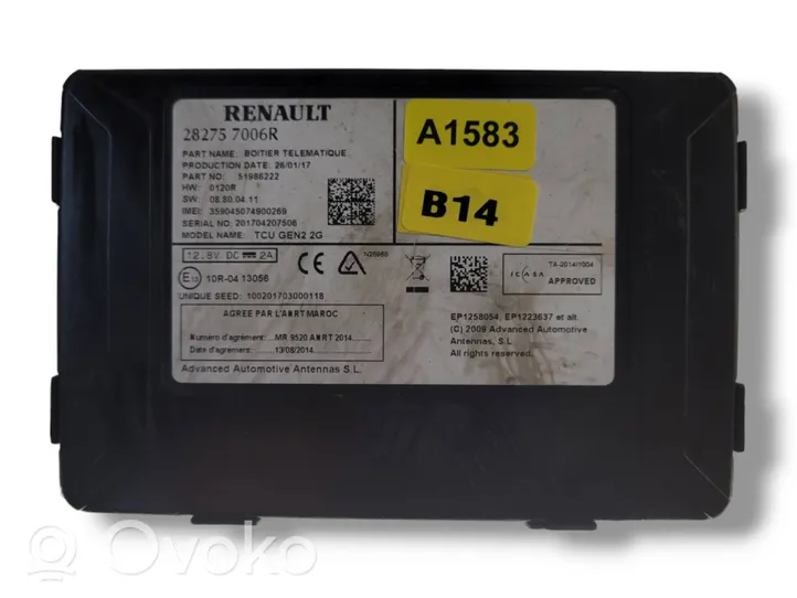 Renault Megane IV GPS-navigaation ohjainlaite/moduuli 282757006R