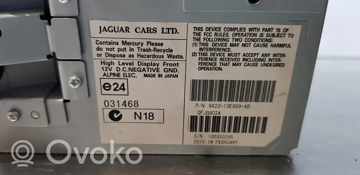 Jaguar XF X250 Écran d'affichage supérieur 9X2310E889AB