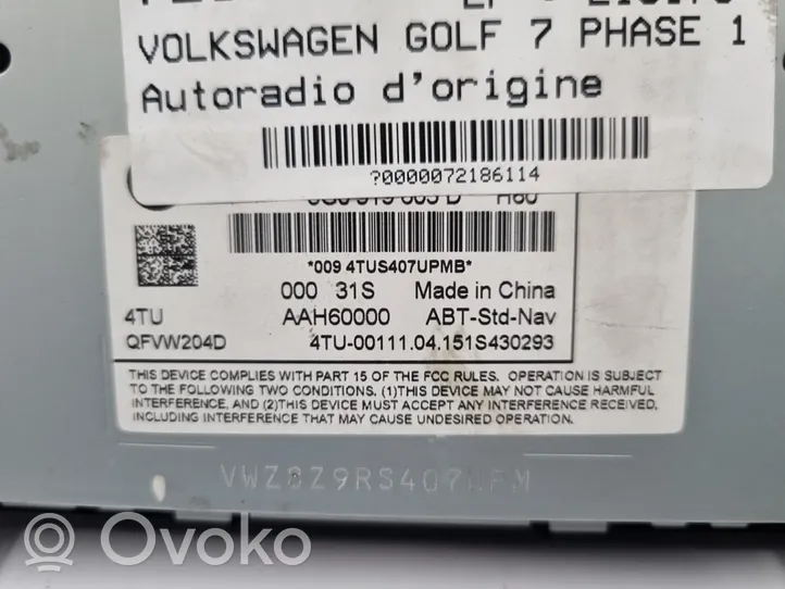 Volkswagen Golf VII Unità principale autoradio/CD/DVD/GPS 5G0919605D