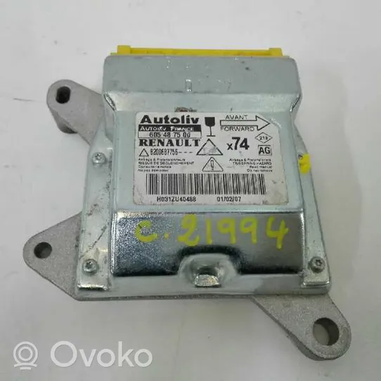 Renault Laguna II Module de contrôle airbag 8200687756