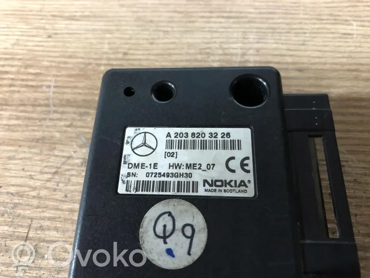 Mercedes-Benz C W203 Module reconnaissance vocale 2038203226