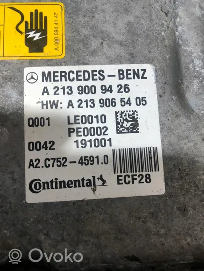 Mercedes-Benz E W213 Modulo di controllo ventola A2139009426