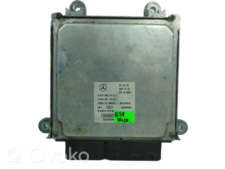 Mercedes-Benz E W212 Unité de commande, module ECU de moteur A6519007401