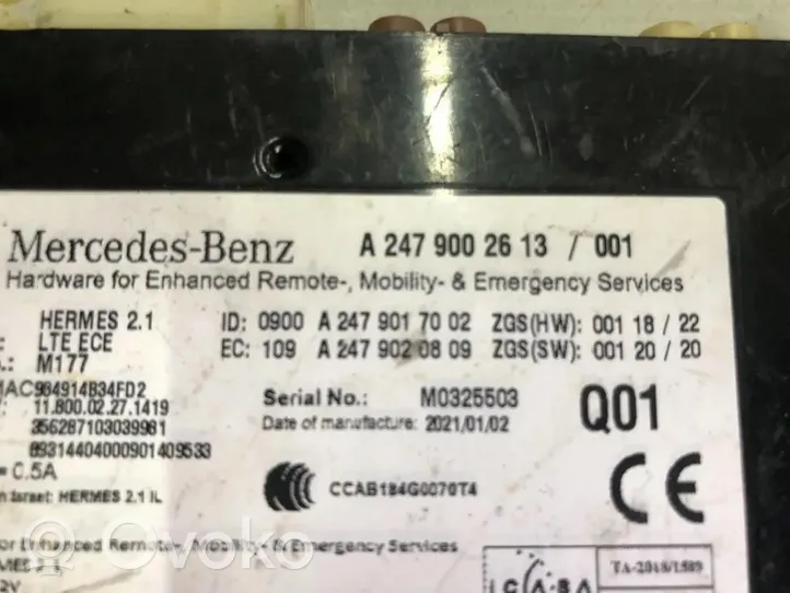 Mercedes-Benz A W177 SOS-ohjausmoduuli A2479002613