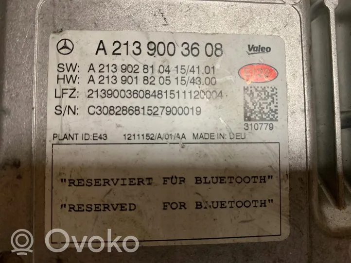 Mercedes-Benz E W213 Kameran ohjainlaite/moduuli A2139003608