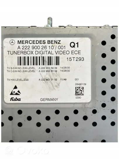 Mercedes-Benz S W222 Navigaatioyksikkö CD/DVD-soitin A2229002610