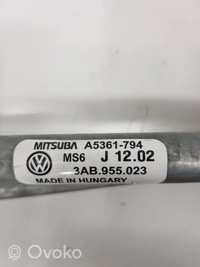 Volkswagen PASSAT B7 Tiranti e motorino del tergicristallo anteriore 3AB955023