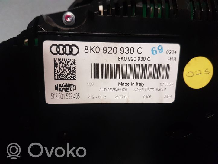 Audi A4 S4 B8 8K Nopeusmittari (mittaristo) 8K0920930C