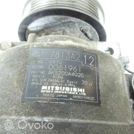 Mitsubishi Lancer VIII Ilmastointilaitteen kompressorin pumppu (A/C) 7813A212