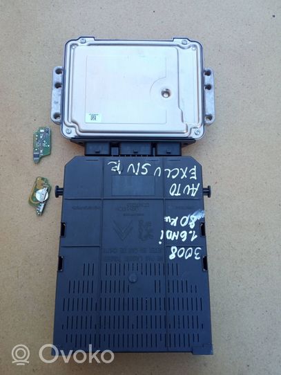 Peugeot 3008 I Kit centralina motore ECU e serratura 9653958980