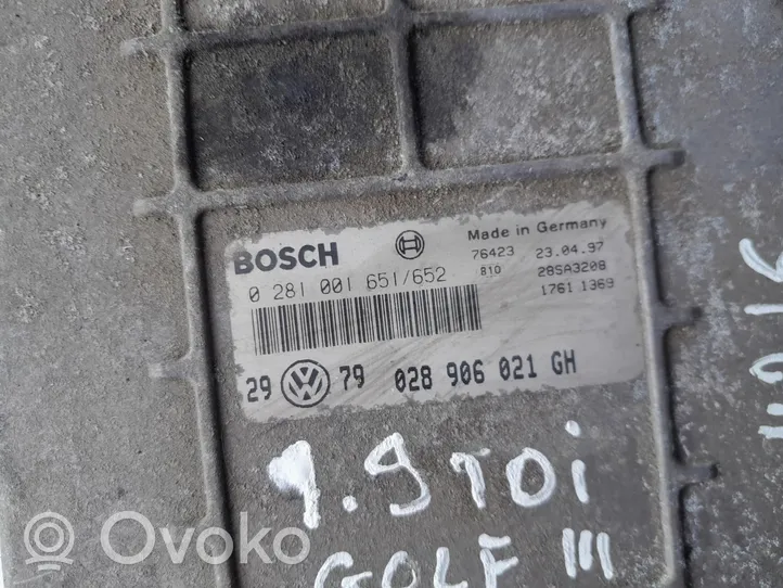 Volkswagen Golf III Unité de commande, module ECU de moteur 0281001651