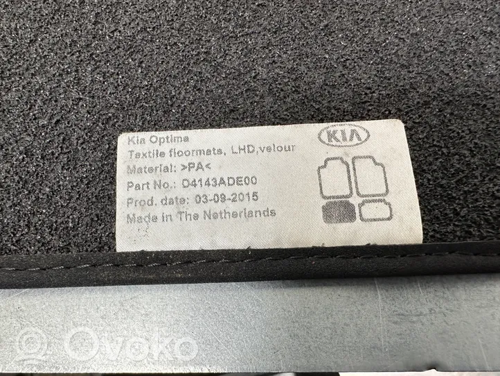 KIA Optima Kit tapis de sol auto D4143ADE00