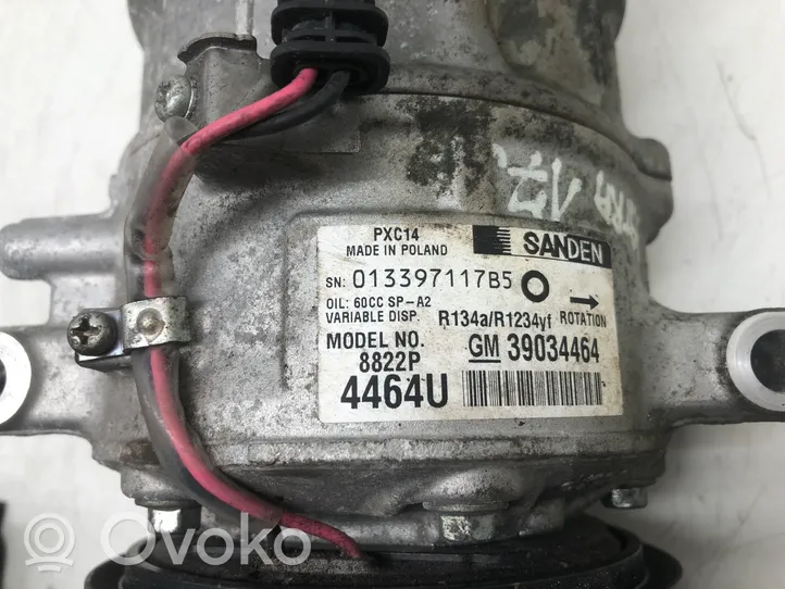 Opel Astra K Air conditioning (A/C) compressor (pump) 39034464