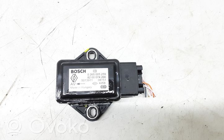 Renault Modus Capteur de vitesse de lacet d'accélération ESP 8200074266