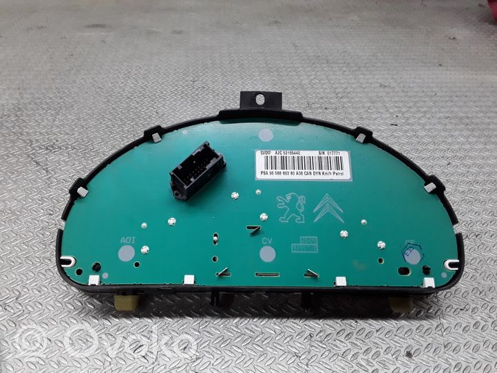 Peugeot 1007 Compteur de vitesse tableau de bord 9658889380