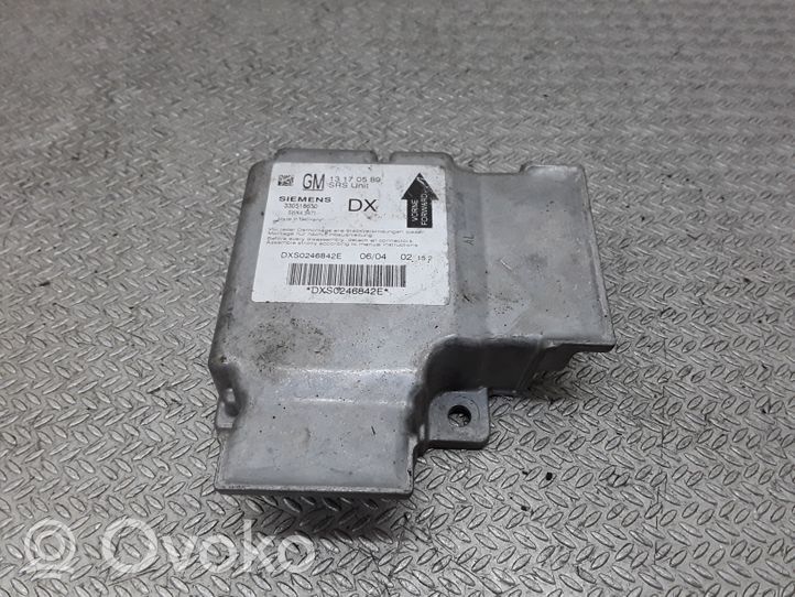 Opel Signum Airbag control unit/module 13170589