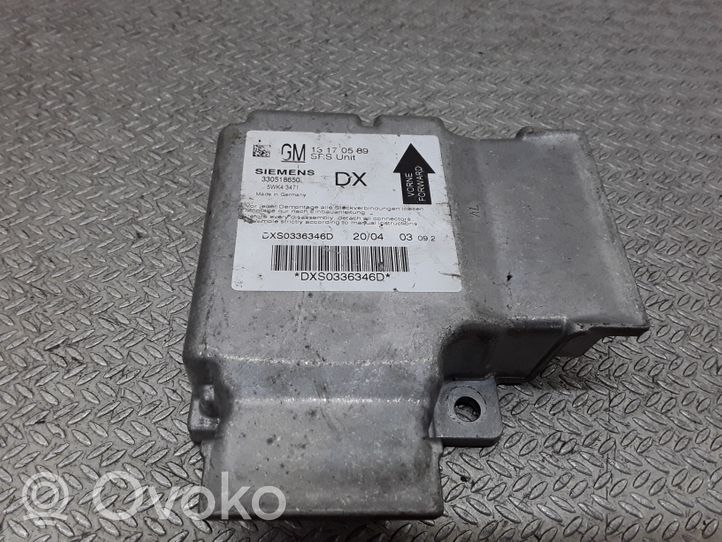 Opel Signum Module de contrôle airbag 13170589