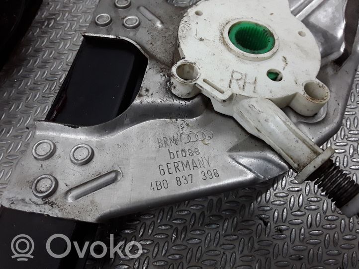 Audi A6 S6 C5 4B Mechanizm podnoszenia szyby przedniej bez silnika 4B0837398