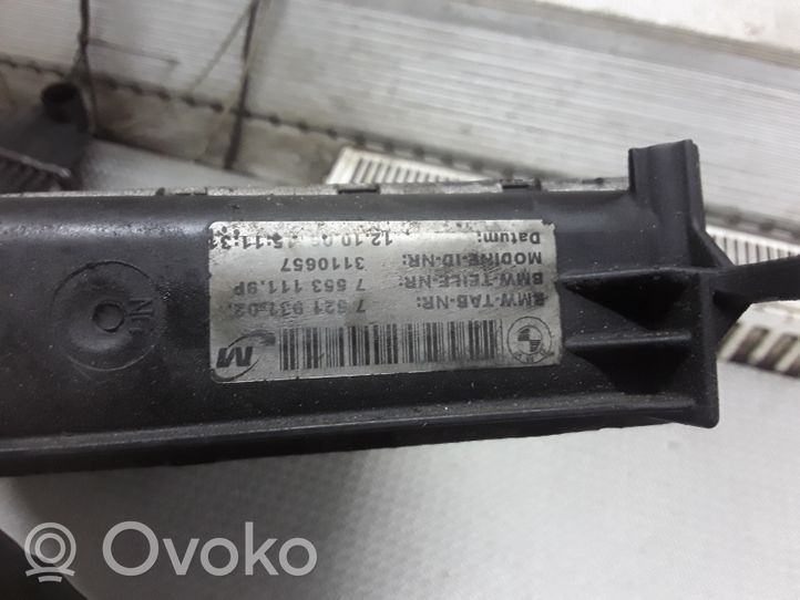 BMW 3 E90 E91 Radiatore di raffreddamento 752193102