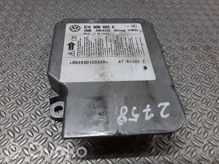 Volkswagen Fox Airbag control unit/module 1C0909605K