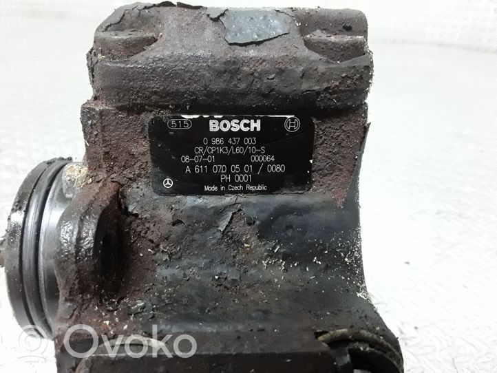 Mercedes-Benz Vaneo W414 Polttoaineen ruiskutuksen suurpainepumppu A6110700501