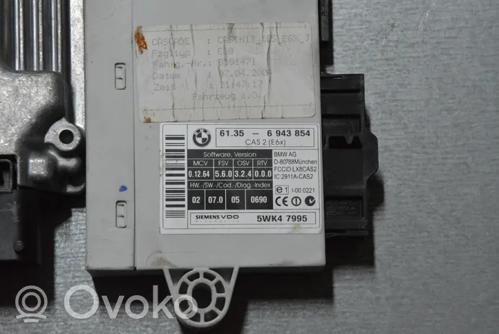 BMW 5 E60 E61 Komputer / Sterownik ECU i komplet kluczy 7794650