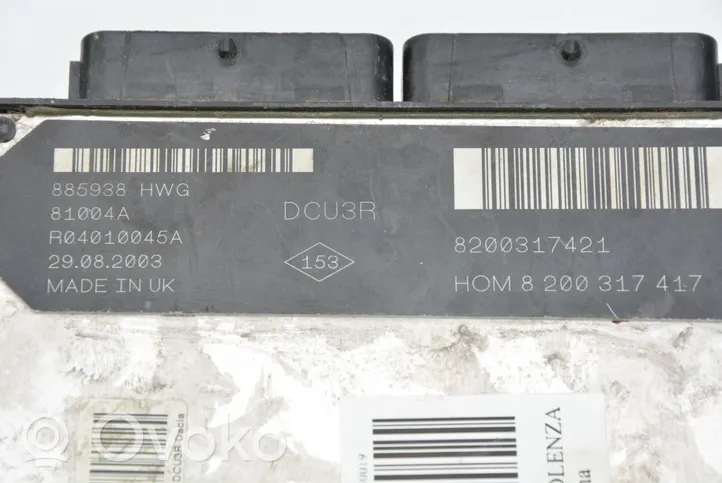 Dacia Solenza Centralina/modulo motore ECU 8200317417