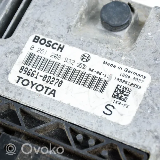 Toyota Yaris Komputer / Sterownik ECU silnika 89661-0D270