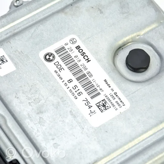 BMW 7 F01 F02 F03 F04 Juego de cerradura y set ECU del motor 8516754