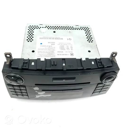 Mercedes-Benz C W203 Radio/CD/DVD/GPS-pääyksikkö A2038705089