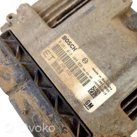 Opel Vectra C Kit centralina motore ECU e serratura 0281013408